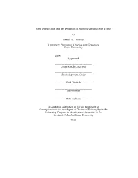 Iv Gene Duplication and the Evolution of Silenced