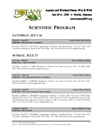 Scientific Program