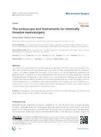 The Endoscope and Instruments for Minimally Invasive Neurosurgery