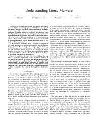 Understanding Linux Malware