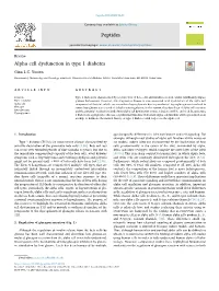 Alpha Cell Dysfunction in Type 1 Diabetes T Gina L.C