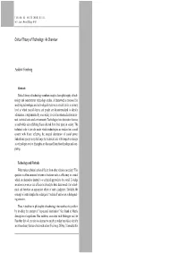 Critical Theory of Technology: an Overview Andrew Feenberg