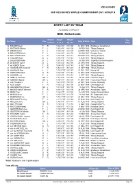 Entry List by Team