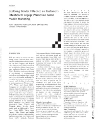 Exploring Gender Influence on Customer's Intention to Engage