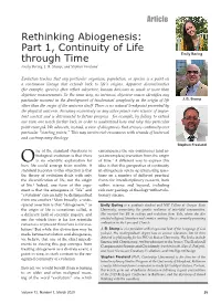 Rethinking Abiogenesis: Part 1, Continuity of Life Through Time Emily Boring Emily Boring, J