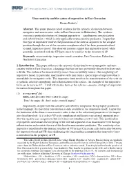 Unaccusativity and the Syntax of Imperatives in East Circassian Ksenia Ershova*