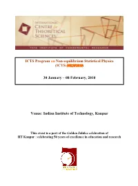 ICTS Program on Non-Equilibrium Statistical Physics