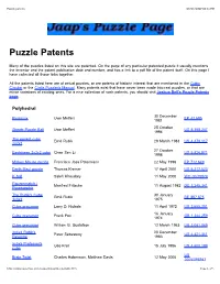 Puzzle Patents 07/08/2007 04:31 PM