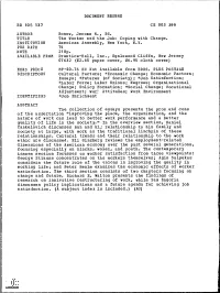 The Worker and the Job: Coping with Change. INSTITUTION American Assembly, New York, N.Y