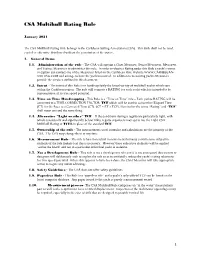 2021 CSA Multihull Rule