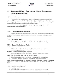 33. Advanced Mixed Gas Closed Circuit Rebreather Diver, Unit Specific