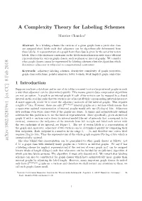 A Complexity Theory for Labeling Schemes