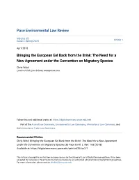 Bringing the European Eel Back from the Brink: the Need for a New Agreement Under the Convention on Migratory Species