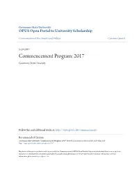Commencement Program: 2017 Governors State University