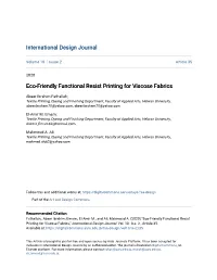 Eco-Friendly Functional Resist Printing for Viscose Fabrics