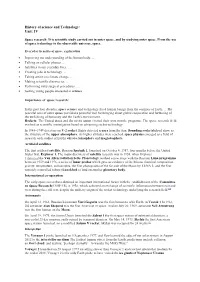 History of Science and Technology: Unit: IV