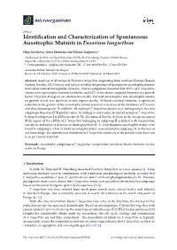 Identification and Characterization of Spontaneous Auxotrophic Mutants in Fusarium Langsethiae