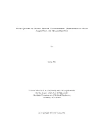 Image Quality of Digital Breast Tomosynthesis: Optimization in Image Acquisition and Reconstruction
