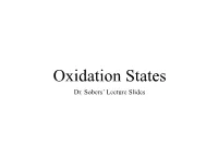 Oxidation State Slides.Key
