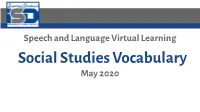 Speech and Language Virtual Learning