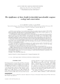 The Significance of Shore Height in Intertidal Macrobenthic Seagrass