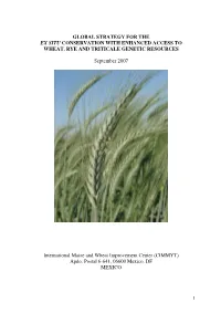 Wheat, Rye and Triticale Genetic Resources