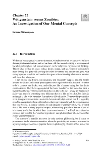 Wittgenstein Versus Zombies: an Investigation of Our Mental Concepts
