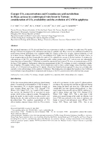 Canopy CO2 Concentrations and Crassulacean Acid Metabolism In