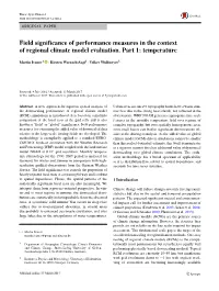 Field Significance of Performance Measures in the Context of Regional Climate Model Evaluation