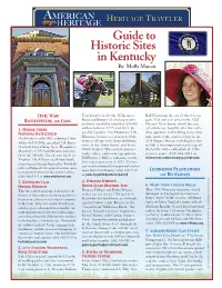 Guide to Historic Sites in Kentucky