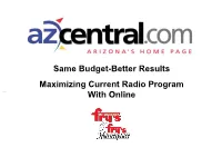 Newspaper Web Vs Radio