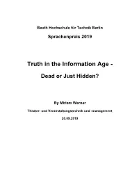 Truth in the Information Age