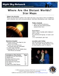 Where Are the Distant Worlds? Star Maps