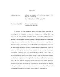 ABSTRACT Title of Dissertation: FRAME PROBLEMS