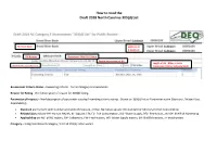How to Read the Draft 2018 North Carolina 303(D) List