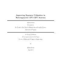 Improving Resource Utilization in Heterogeneous CPU-GPU Systems