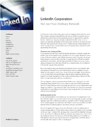 Linkedin Corporation Not Just Your Ordinary Network