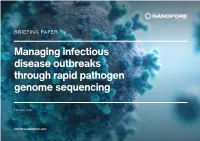 Managing Infectious Disease Outbreaks Through Rapid Pathogen Genome Sequencing