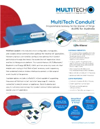 Multitech Conduit®: Programmable Gateways (AU915 for Australia)