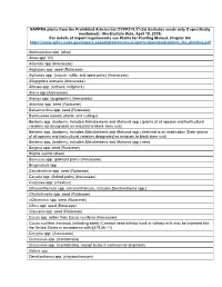 NAPPRA Plants from the Prohibited Articles List