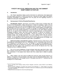 Poverty and Social Dimensions Analysis, and Summary Resettlement Action Plan