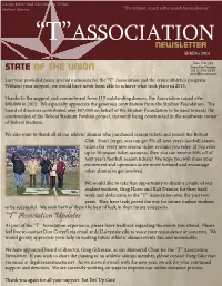 “T”Association Newsletter Spring 2014