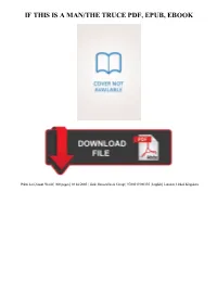 If This Is a Man/The Truce PDF Book