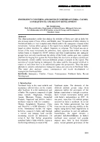 Insurgency Concerns and Issues in Northeast India: Causes, Consequences and Recent Development