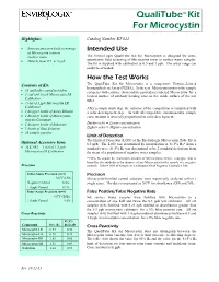 Qualitube™ Kit for Microcystin