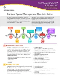 SPEED MANAGEMENT ACTION PLAN Implementation Steps