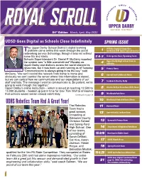 UDSD Royal Scroll March April