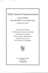 1950-01-29 University of Notre Dame Commencement Program