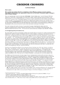 Chronicles of Croesor Crossing (ISBN 978 1 906205 39 3) with a Corrigenda Sheet Dated 8 August 2012