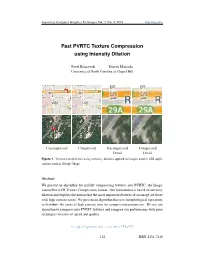 Fast PVRTC Texture Compression Using Intensity Dilation